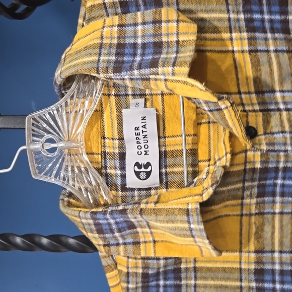 Copper Mountain - S flannel shirt, yellow. - Picture 2 of 3